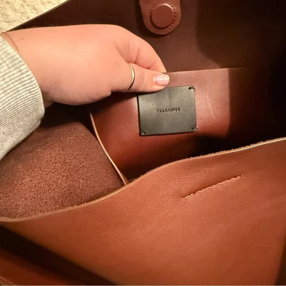 All Saints Paradise North South Leather Tote - Picture 10 of 14